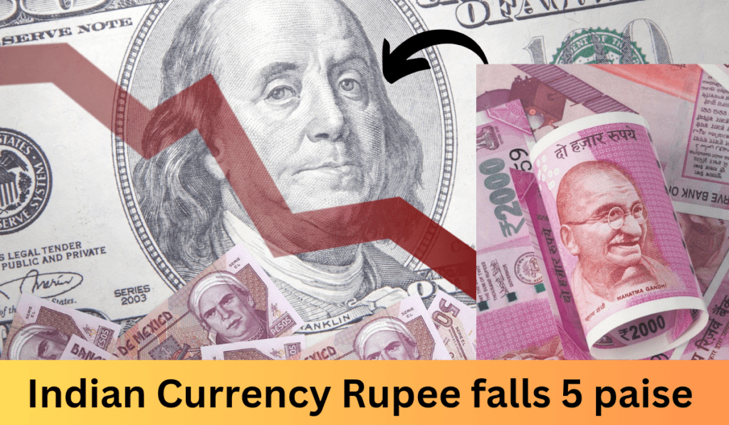 Indian Currency Rupee falls 5 paise to trade at 83.22 against the US dollar