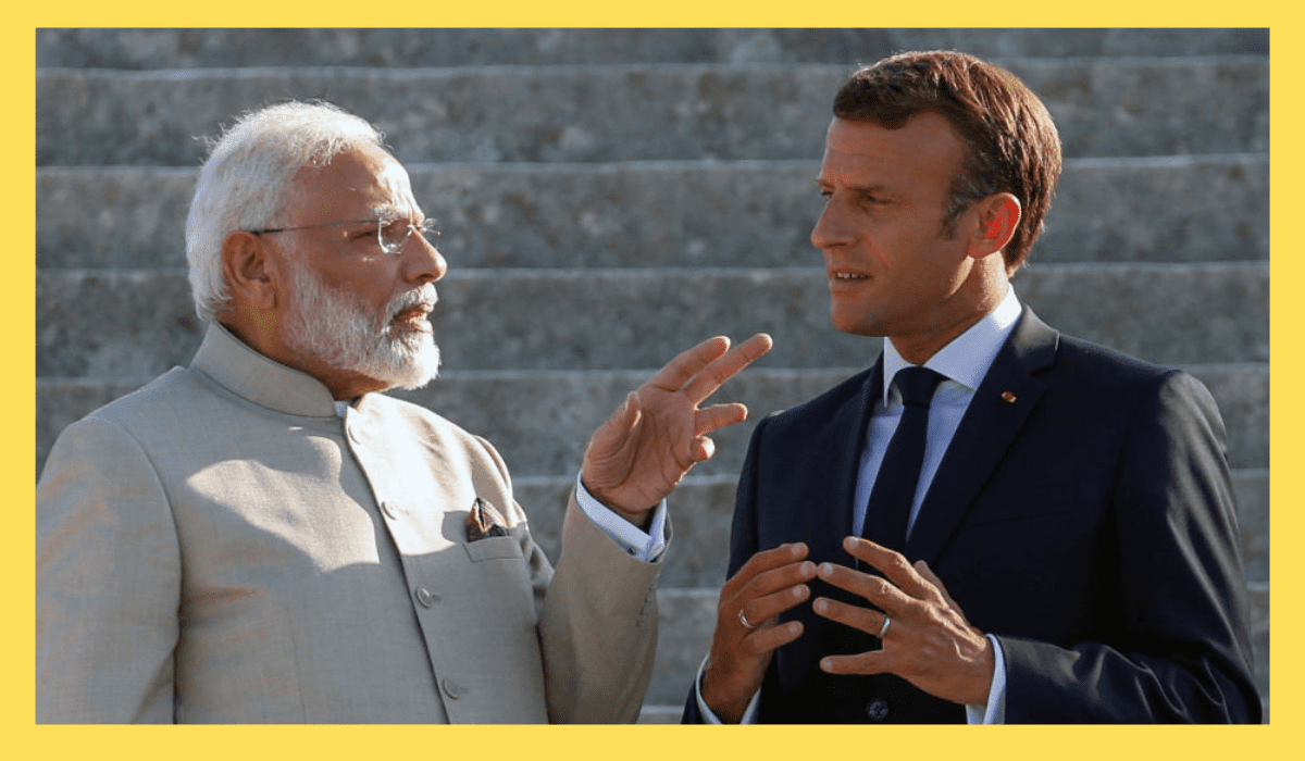 French President Emmanuel Macron's and PM Modi