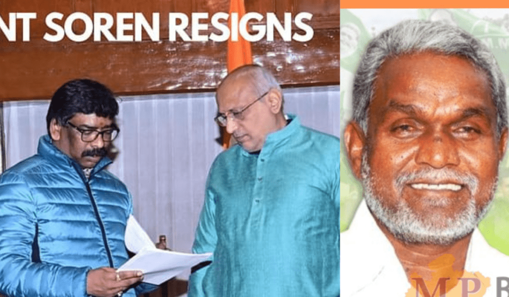 Jharkhand CM hemant Soren Resigns and champai Soren became new CM 