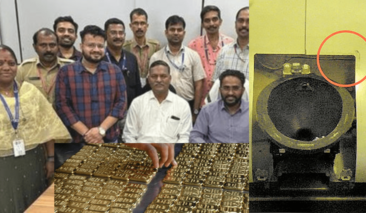customs seizes gold valued at Rs 2 crores from the flight washroom