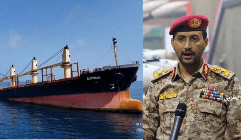 Yemen Reports Sinking of Rubymar Cargo Ship After Houthi Attack